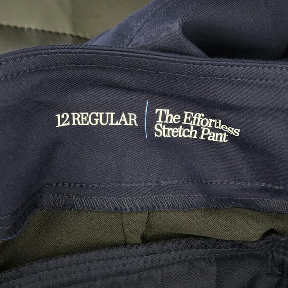 NWT | Croft & Barrow Navy Blue Straight Mid Rise Effortless Stretch Pant | 12 - Picture 4 of 7